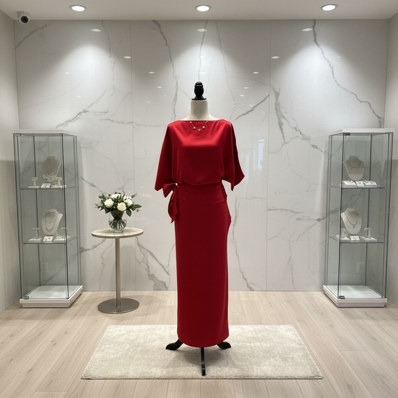 Dresses & Skirts - Elegant Red Maxi Dress